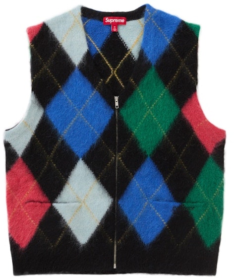 supreme-brushed-argyle-zip-up-vest-black