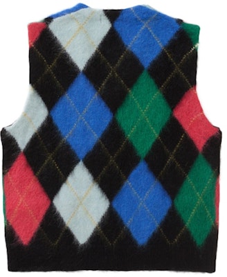 Supreme Brushed Argyle Zip Up Vest Black Order Supreme Brushed Argyle Zip Up Vest Black