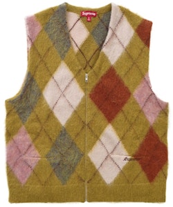 シュプリーム ブラッシュド アーガイル ジップアップ ベスト オリーブ Buy シュプリーム ブラッシュド アーガイル ジップアップ ベスト オリーブ