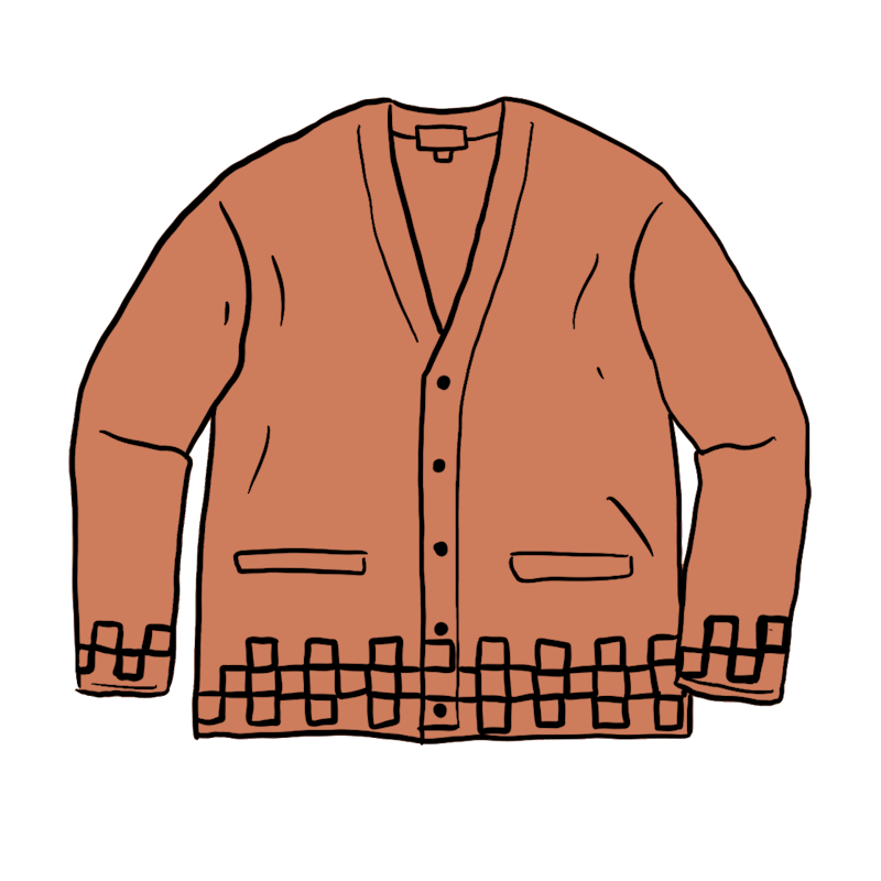 Supreme Brushed Checkerboard Cardigan Camel