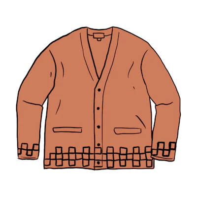 Supreme Brushed Checkerboard Cardigan Camel