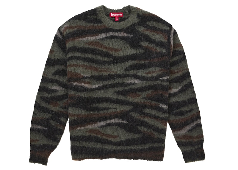 Supreme Brushed Mohair Sweater Tiger Camo