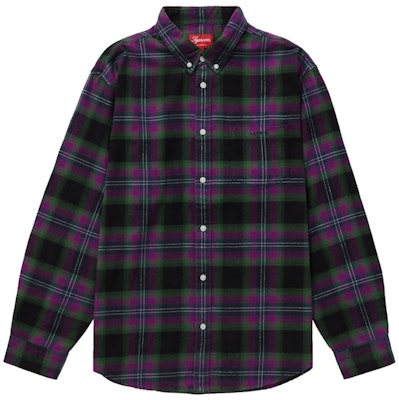 Supreme Brushed Plaid Flannel Shirt 'Black' Buy Supreme Brushed Plaid Flannel Shirt 'Black'