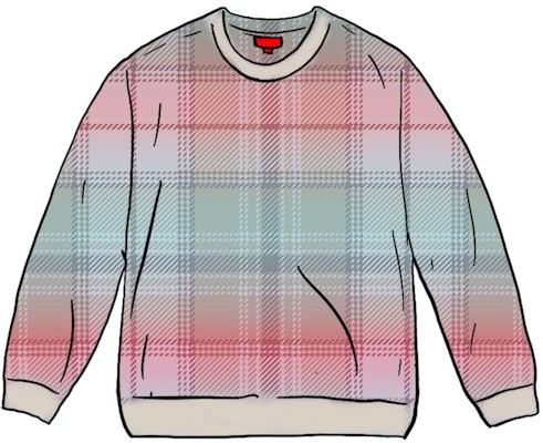 Supreme Suéter Blanco de Cuadros Cepillados Buy Supreme Suéter Blanco de Cuadros Cepillados