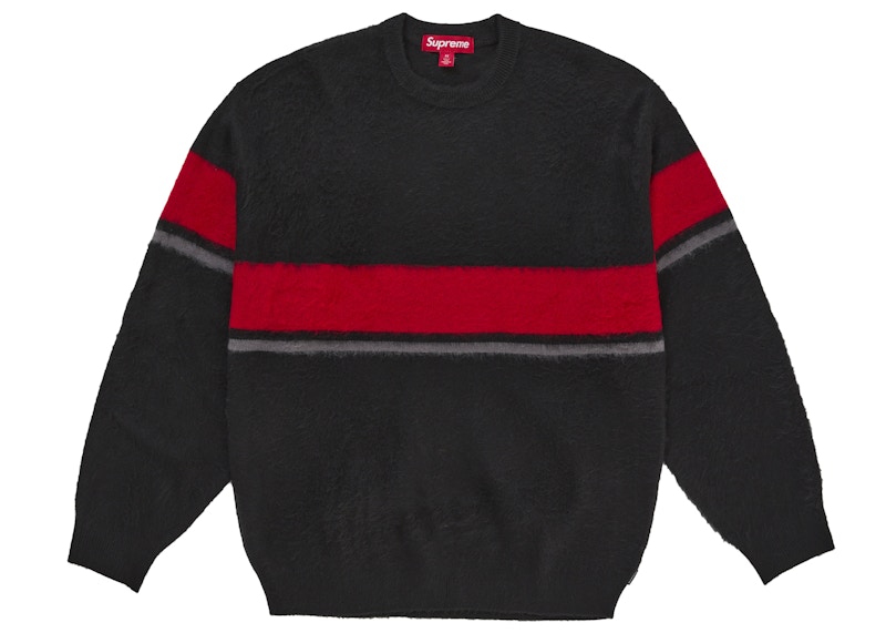 Supreme Brushed Stripe Sweater Black