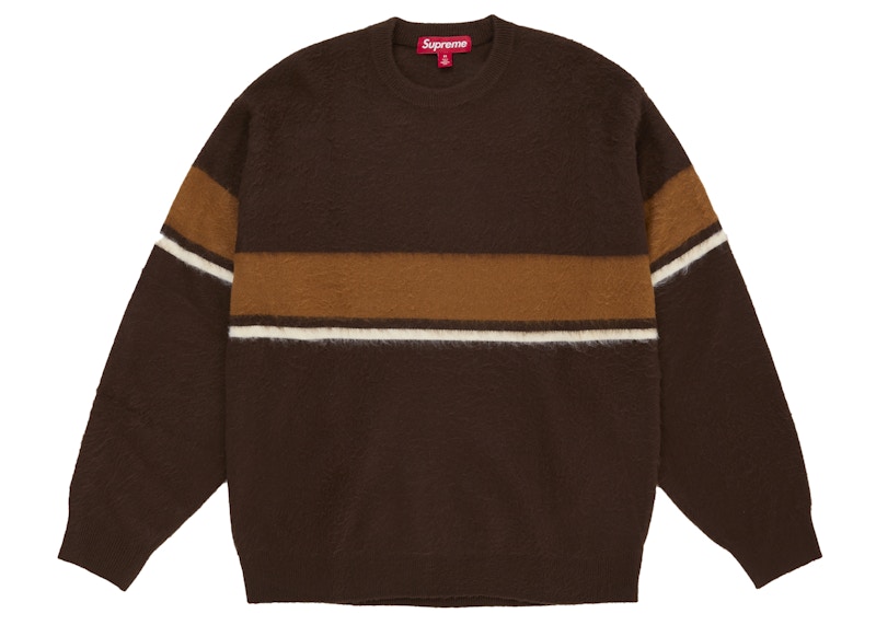Supreme Brushed Stripe Sweater Dark Brown