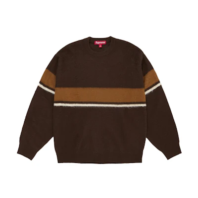 Supreme Brushed Stripe Sweater Dark Brown
