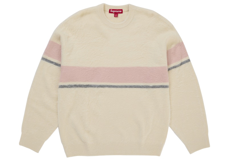 Supreme Brushed Stripe Sweater Ivory
