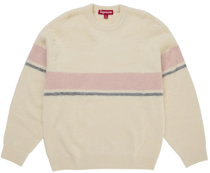 supreme-brushed-stripe-sweater-ivory
