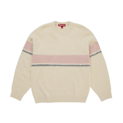 Supreme Brushed Stripe Sweater Ivory