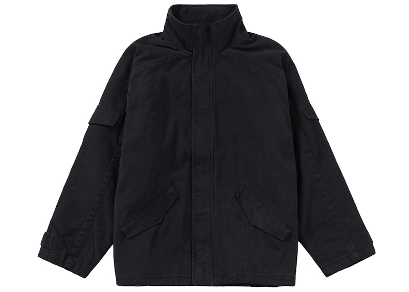 Lookbook Supreme Jaket Zip Twill Hitam