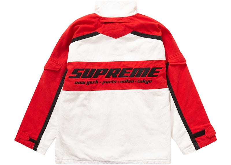 Supreme Brushed Twill Zip Jacket White
