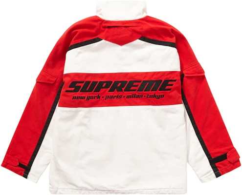 Chaqueta Blanca Supreme Brushed Twill con Cierre. Buy Chaqueta Blanca Supreme Brushed Twill con Cierre.