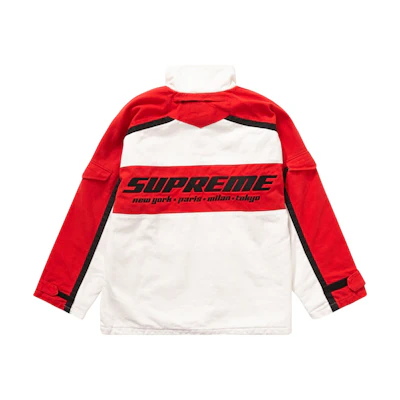 Supreme Brushed Twill Zip Jacket White