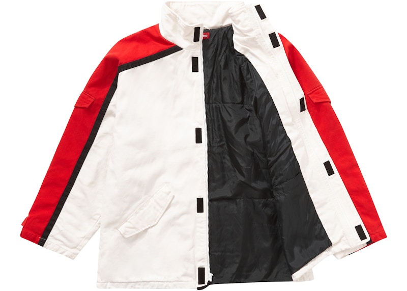 Supreme Brushed Twill Zip Jacket White 圖 2