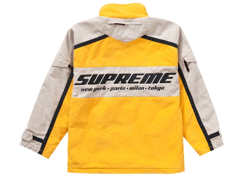 Supreme Brushed Twill Zip Jacket Yellow