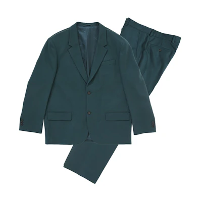 Supreme Brushed Wool Suit Teal