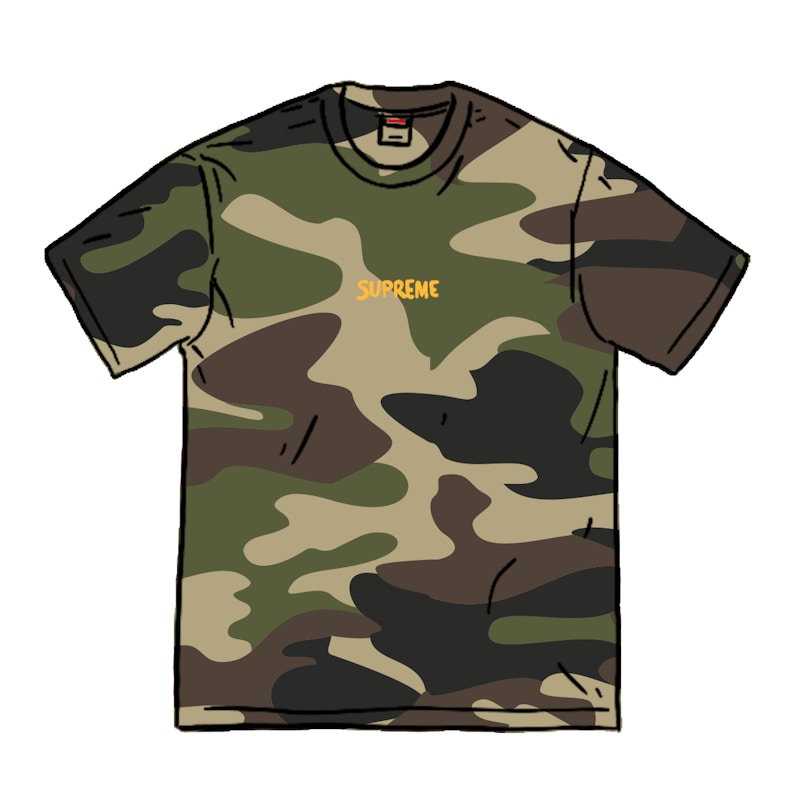 Supreme Bullion Logo S/S Top Woodland Camo
