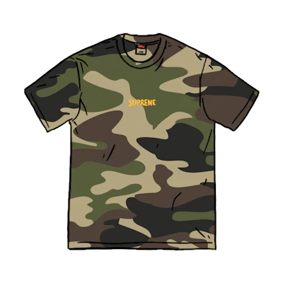 Supreme Bullion Logo S/S Top Woodland Camo