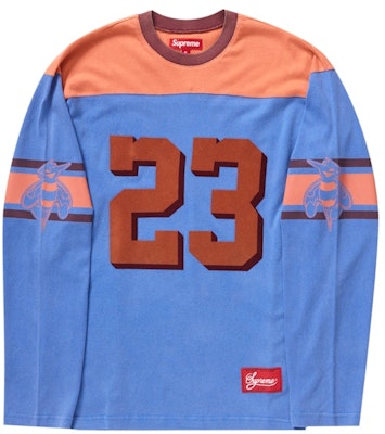 Supreme 大黃蜂長袖足球上衣 淺皇家藍 Order Supreme 大黃蜂長袖足球上衣 淺皇家藍