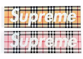 Supreme Burberry Box Logo Sticker Set Supreme Burberry Box Logo Sticker Set