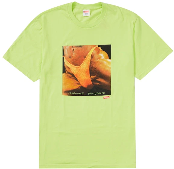supreme-butthole-surfers-rembrandt-pussyhorse-tee-neon-green