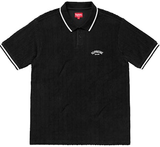 Supreme 黑色针织毛圈面料 Polo 衫 Buy Supreme 黑色针织毛圈面料 Polo 衫