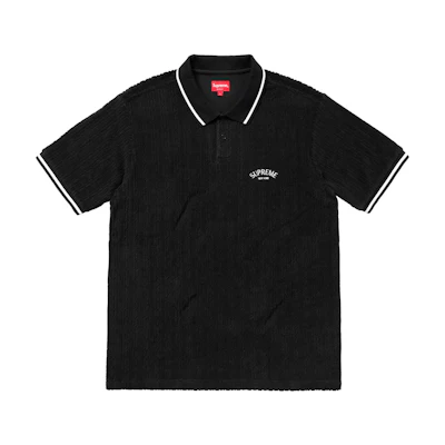 Supreme Cable Knit Terry Polo Black