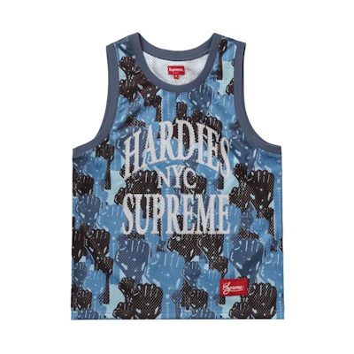 Supreme Camo Basketball Jersey Blue