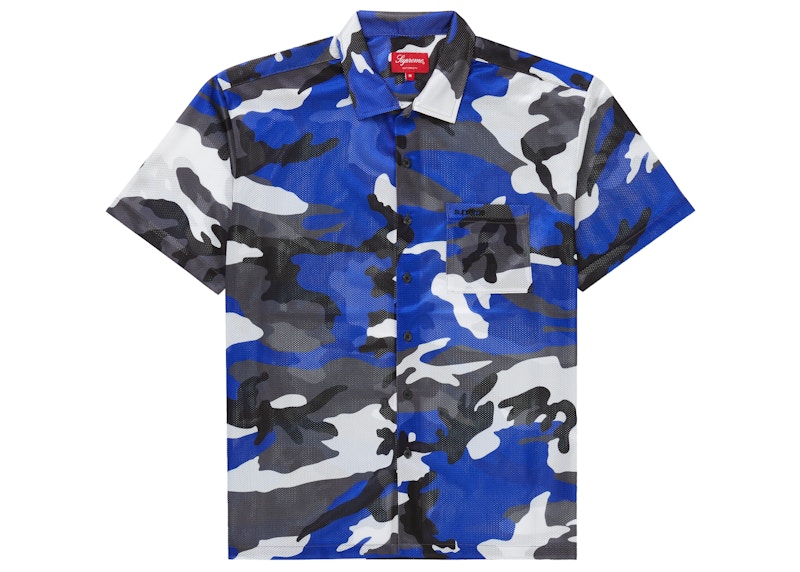 Buy Camisa Supreme Camo Mesh Manga Corta Azul Royal