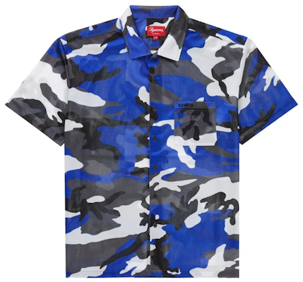 Camisa Supreme Camo Mesh Manga Corta Azul Royal Buy Camisa Supreme Camo Mesh Manga Corta Azul Royal