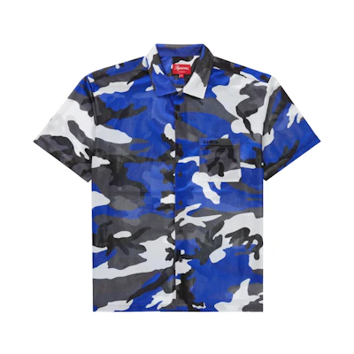 Supreme Camo Mesh S/S Shirt Royal