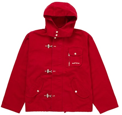Supreme Canvas Clip Jacket Red Buy Supreme Canvas Clip Jacket Red