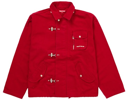 Supreme Canvas Clip Jacket Red Order Supreme Canvas Clip Jacket Red