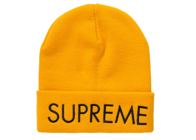 Supreme Capital Beanie Bright Gold