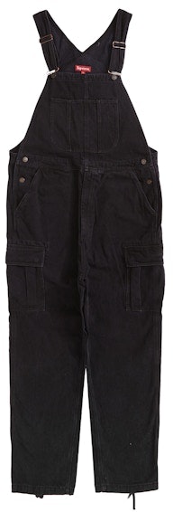 supreme-cargo-denim-overalls-black