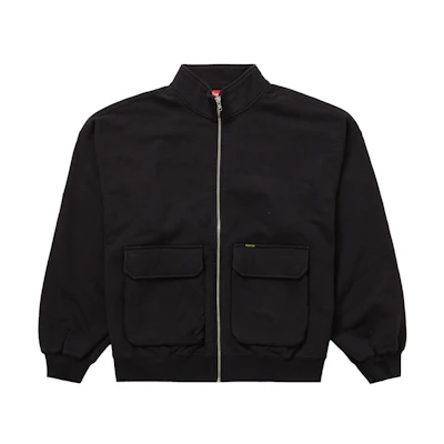 Supreme Cargo Pocket Zip Up Sweatshirt Black
