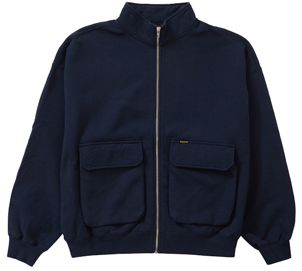 supreme-cargo-pocket-zip-up-sweatshirt-navy