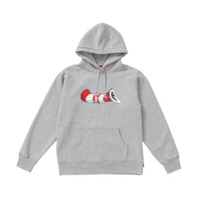 Supreme Cat In The Hat Hooded Sweatshirt Heather Grey