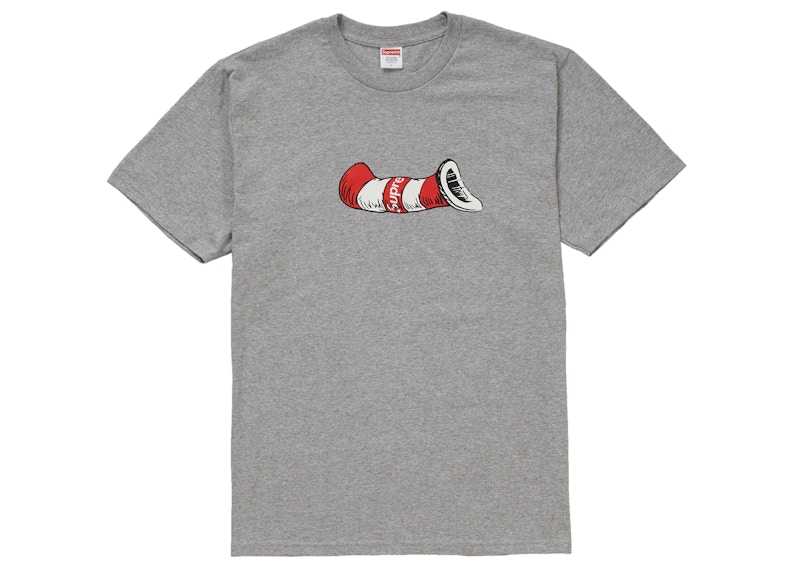 Supreme Cat in the Hat Tee Heather Grey