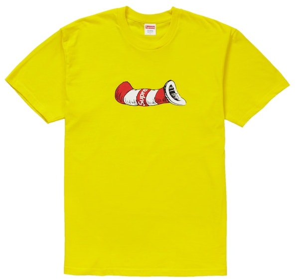 supreme-cat-in-the-hat-tee-yellow