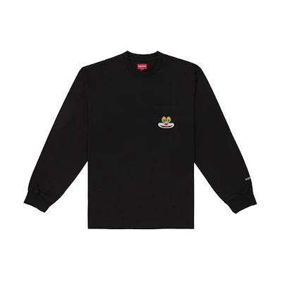 Supreme Cat L/S Pocket Tee Black