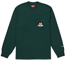 Supreme Cat L/S Pocket Tee Dark Green Supreme Cat L/S Pocket Tee Dark Green
