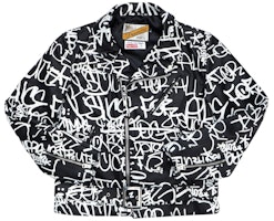 Supreme CDG Comme des Garcons SHIRT Schott Painted Perfecto Leather Jacket Black