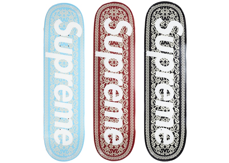 Supreme Celtic Knot Skateboard Deck Set Black/Red/Blue
