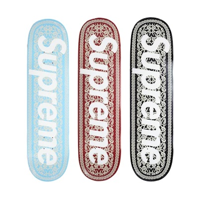 Supreme Celtic Knot Skateboard Deck Set Black/Red/Blue