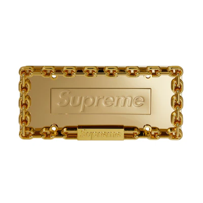 Supreme Chain License Plate Frame Gold