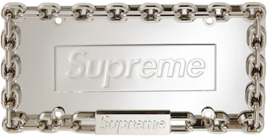 Supreme Chain License Plate Frame Silver Supreme Chain License Plate Frame Silver