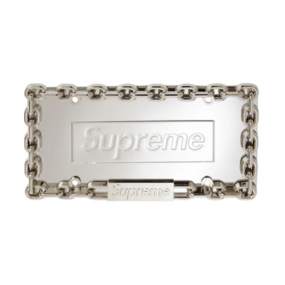 Supreme Chain License Plate Frame Silver