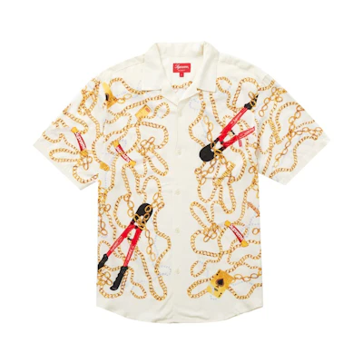 Supreme Chains Rayon S/S Shirt White